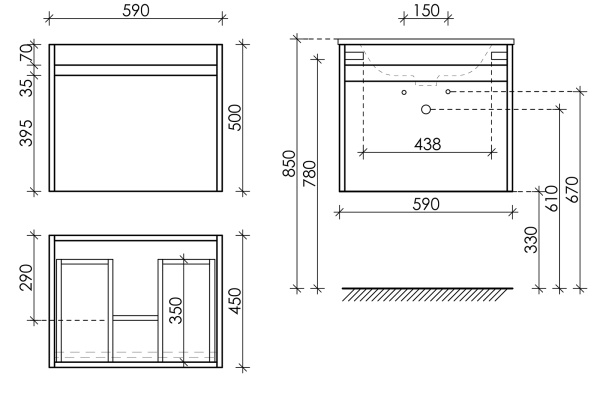 Тумба под раковину Sancos  Smart SM60E дуб бардолино